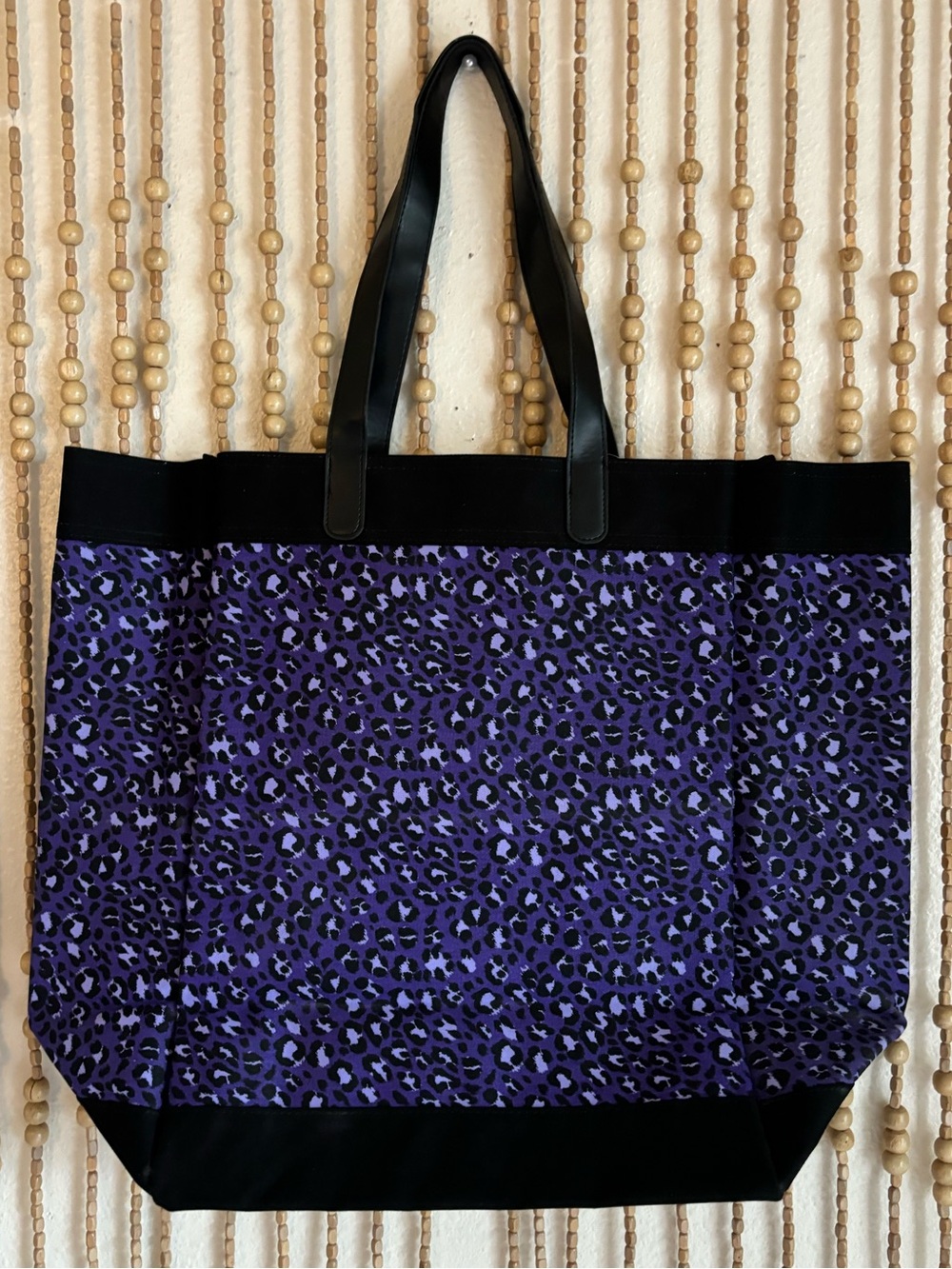 Y2K Victoria Secret Cheetah Purple Black Scene Glam Grunge Large Tote Purse